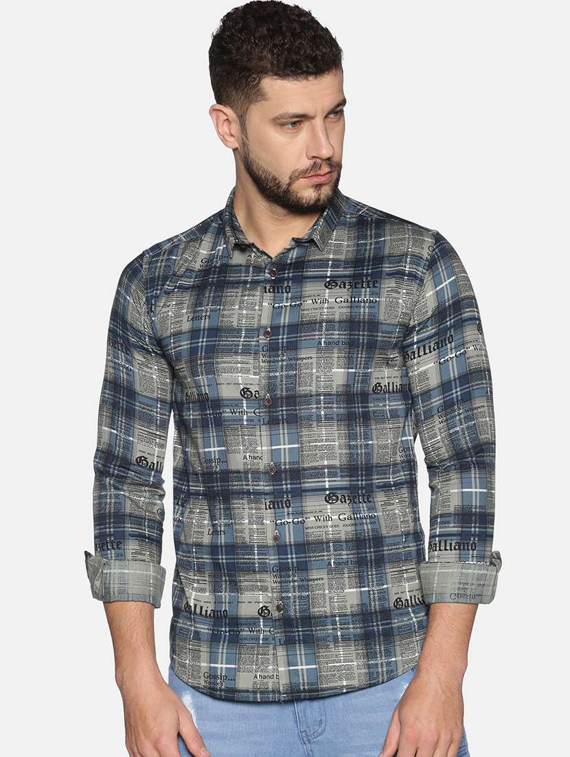 mens checks casual shirt - 17646734 -  Zoom Image - 0