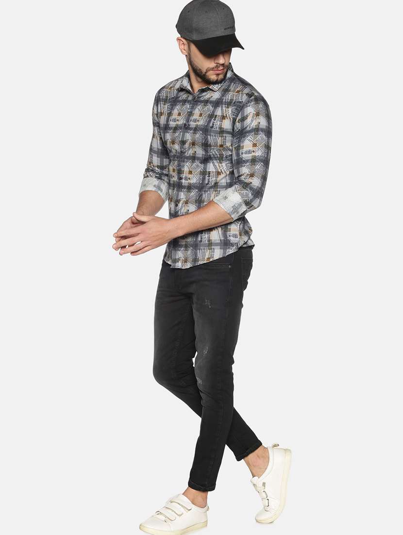 mens typography casual shirt - 17646737 - Standard Image - 3