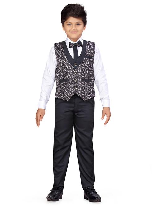 black cotton blend suit sets - 17646771 - Standard Image - 0