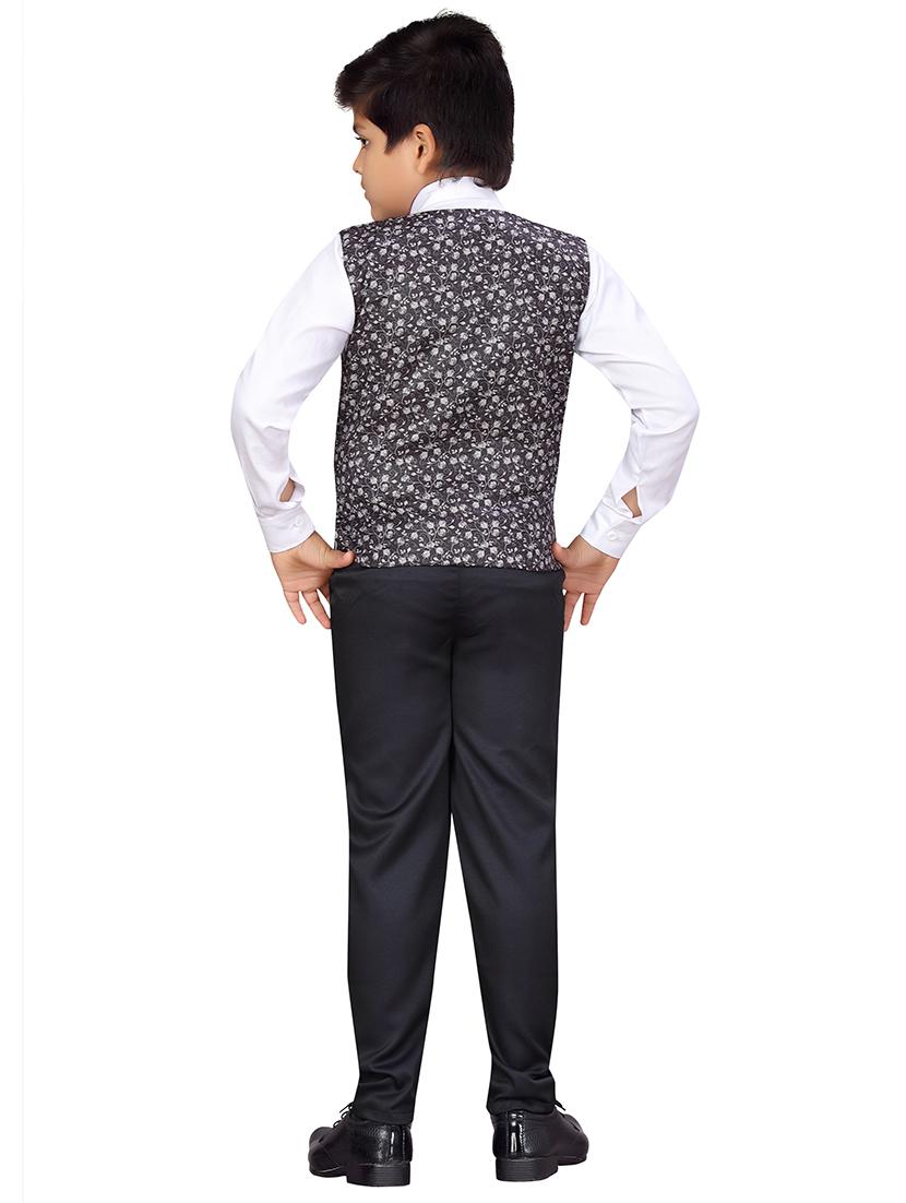 black cotton blend suit sets - 17646771 - Standard Image - 3