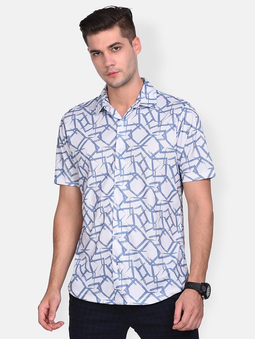 white printed casual shirt - 17646872 - Zoom Image - 0