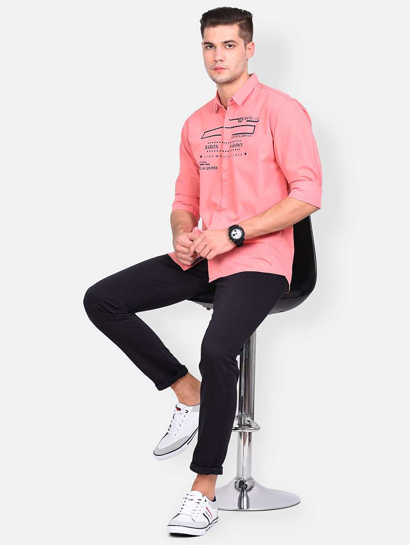 pink printed casual shirt - 17646879 - Standard Image - 3