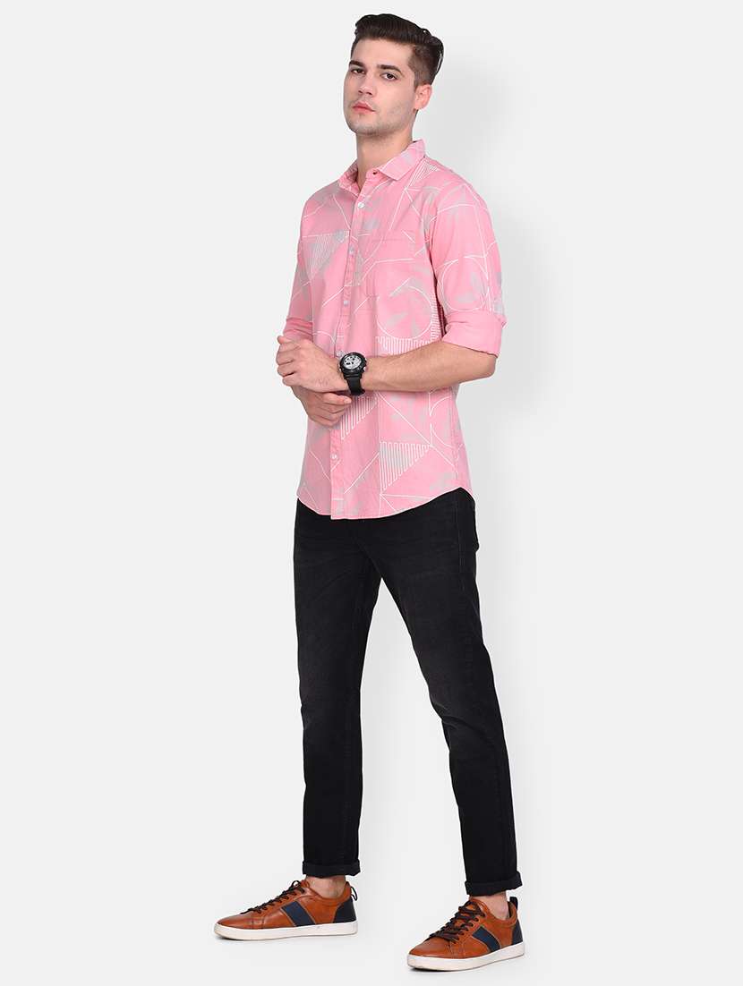 pink printed casual shirt - 17646882 - Standard Image - 3