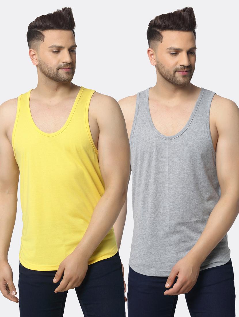 set of 2 multi colored solid vest - 17649270 - Zoom Image - 0