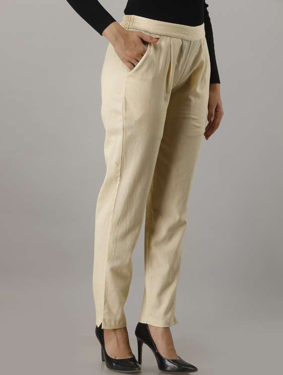 Mid Rise Cigarette Pants Trouser 