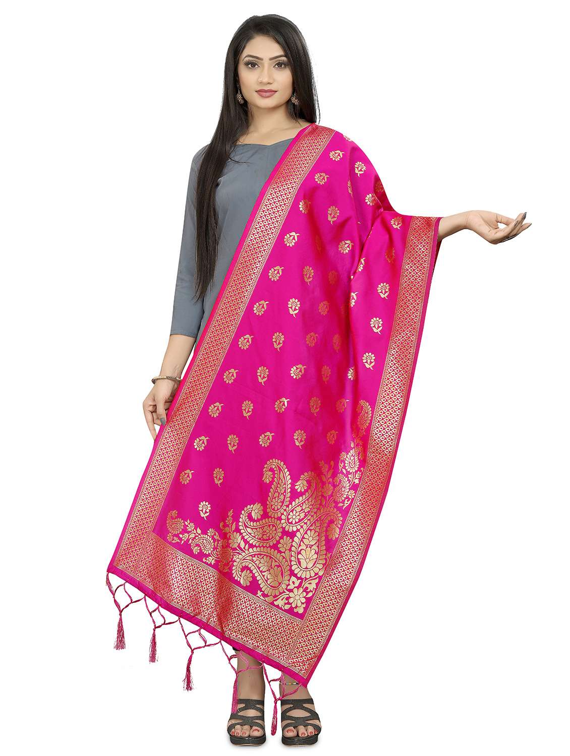 self design banarasi dupatta