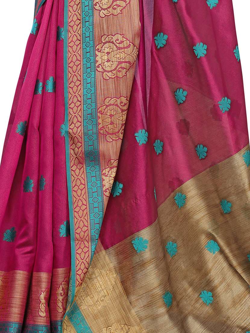ethnic motifs woven saree - 17651292 - Standard Image - 3