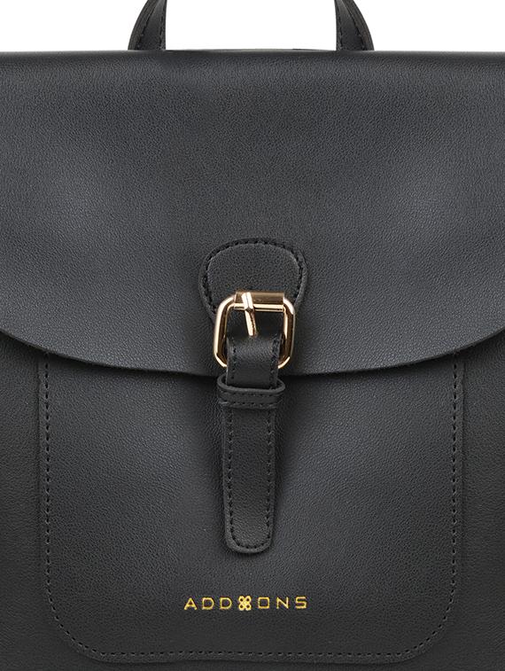 black leatherette (pu) regular backpack - 17651507 - Standard Image - 3