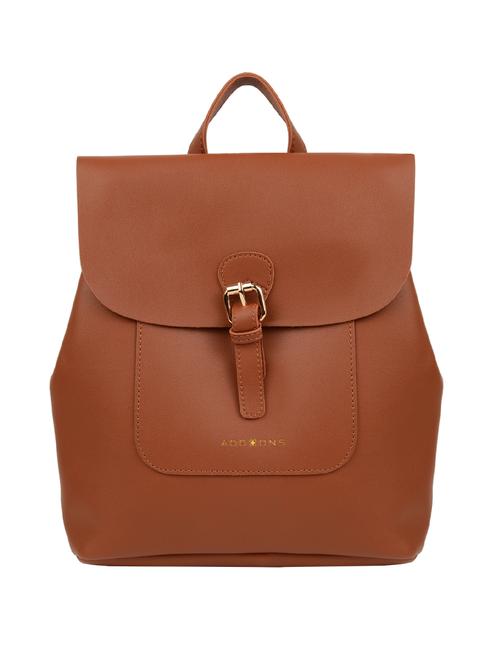 tan leatherette (pu) regular backpack - 17651509 -  Standard Image - 0