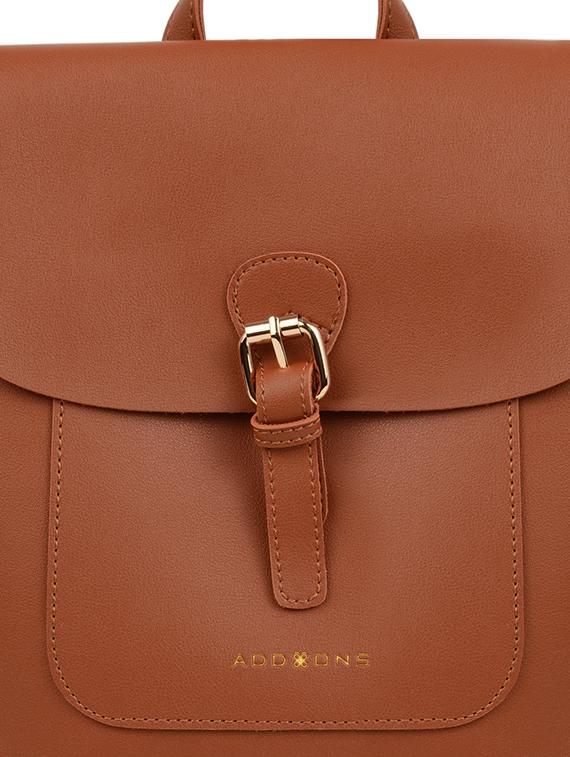 tan leatherette (pu) regular backpack - 17651509 - Standard Image - 3