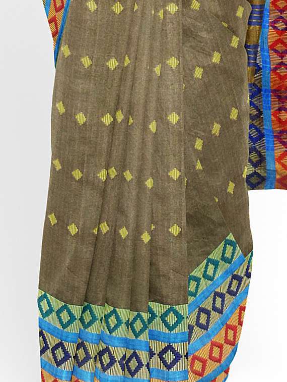 ethnic motifs woven saree with blouse - 17651904 - Standard Image - 3