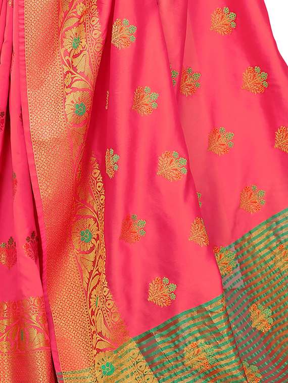 ethnic motifs woven saree with blouse - 17652007 -  Standard Image - 3