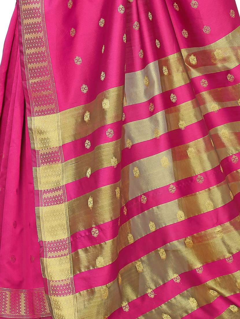 ethnic motifs woven saree with blouse - 17652237 -  Standard Image - 3