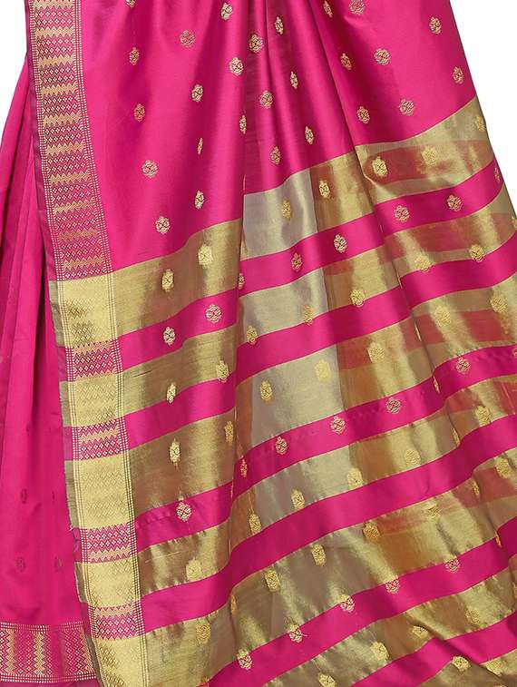 ethnic motifs woven saree with blouse - 17652269 -  Standard Image - 3