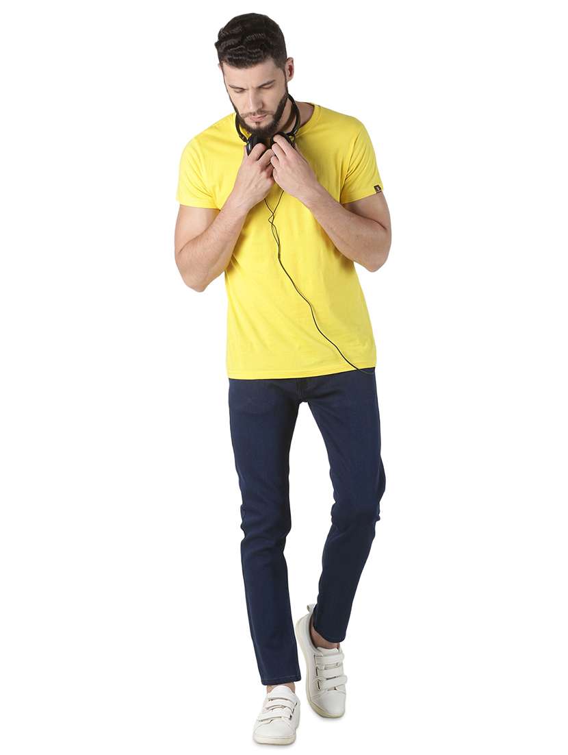 mens slim fit plain jeans - 17652884 - Standard Image - 3