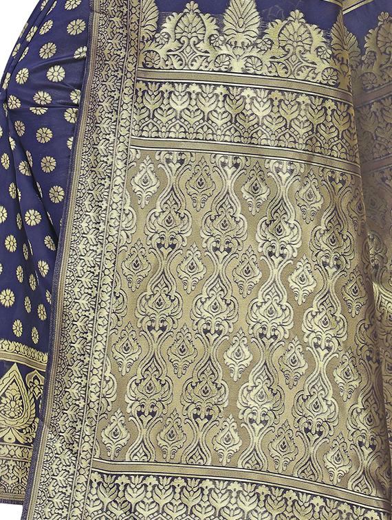 jacquard woven saree - 17652954 - Standard Image - 3
