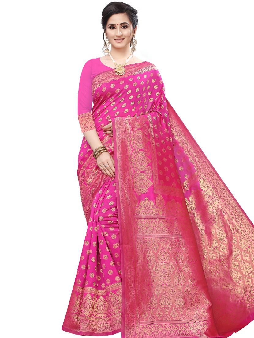 jacquard woven saree - 17652956 - Zoom Image - 0