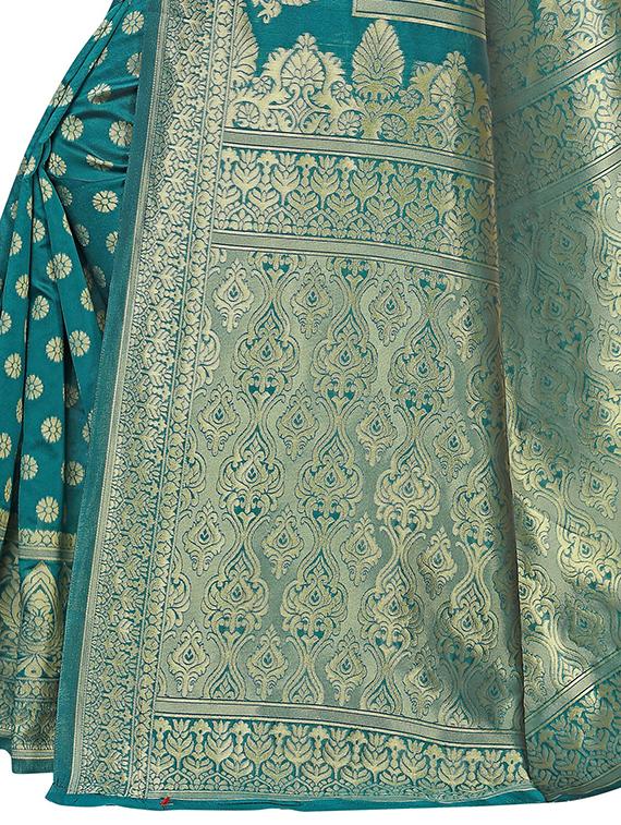 jacquard woven saree with blouse - 17652957 - Standard Image - 3