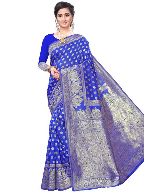 jacquard woven saree - 17652958 - Standard Image - 0
