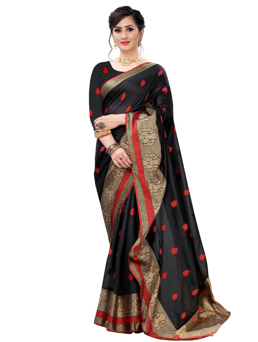 ethnic motifs woven saree - 17653092 - Zoom Image - 0