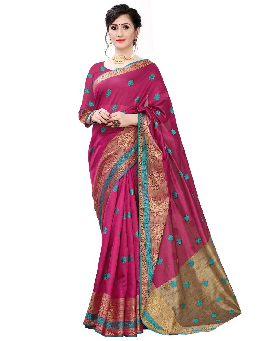 ethnic motifs woven saree - 17653094 - Zoom Image - 0