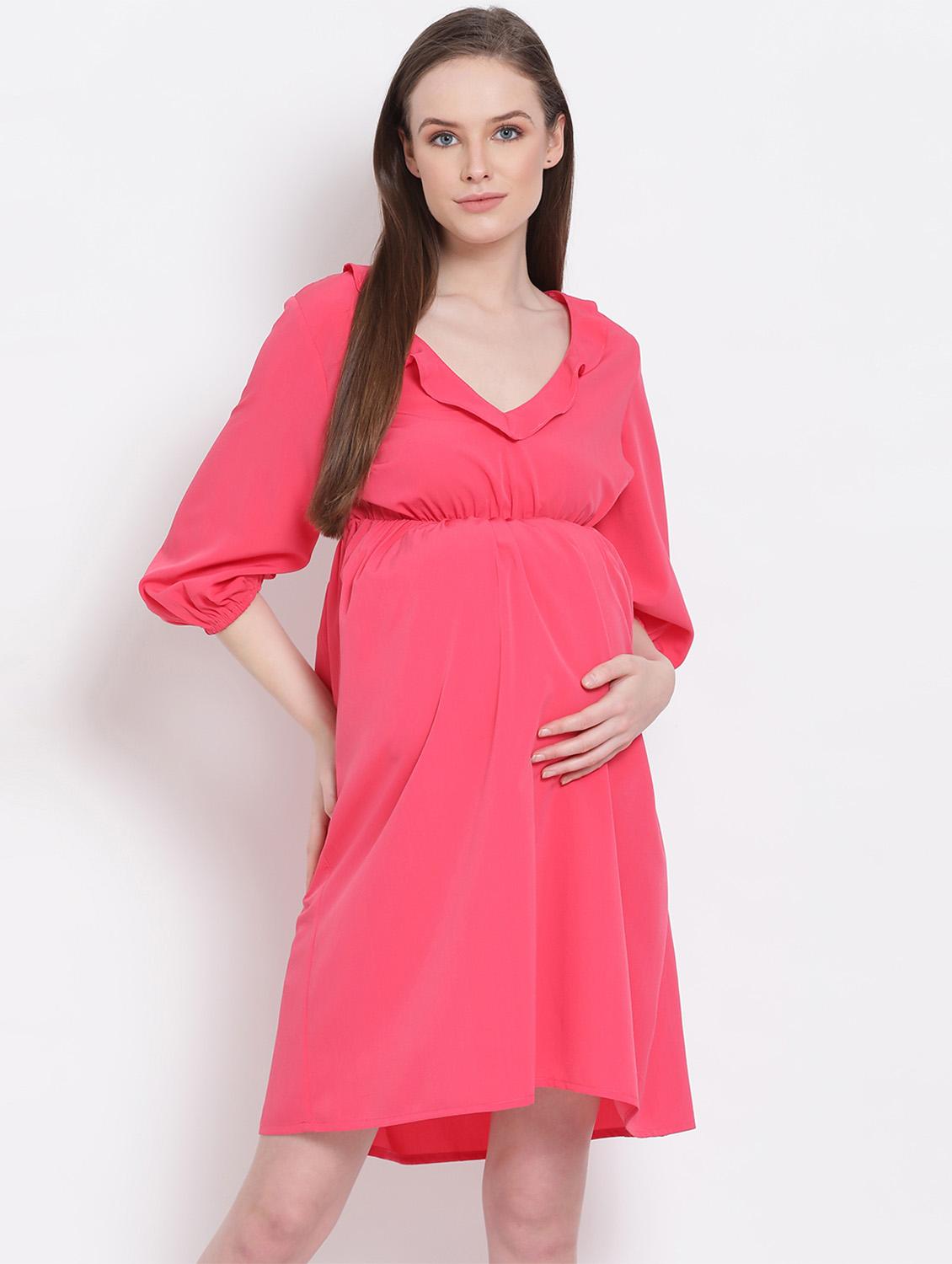 ruffle detail maternity wear dress - 17653901 - Zoom Image - 0