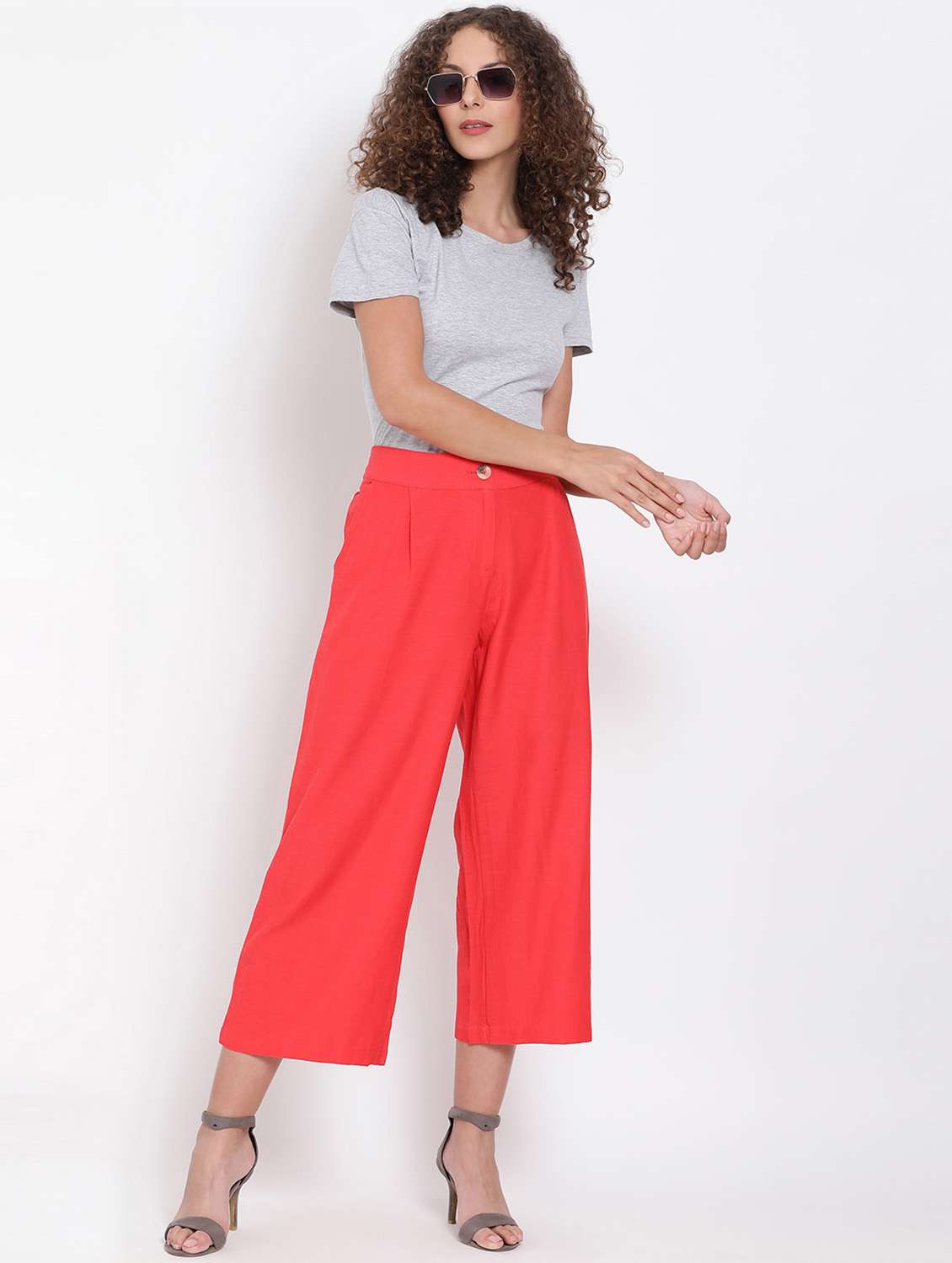 high rise cropped trouser  - 17655106 -  Standard Image - 3