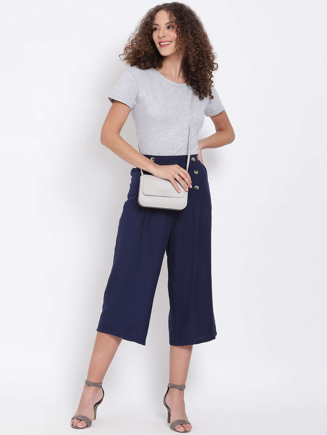 mid rise crop pants. trouser - 17655114 -  Standard Image - 3