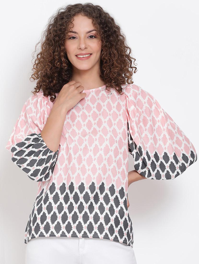 women's straight round neck top - 17655717 -  Zoom Image - 0