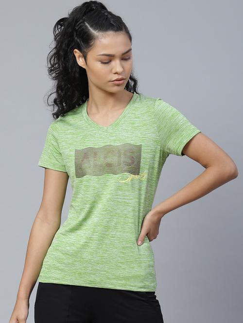 v neck melange tee - 17655783 - Standard Image - 0