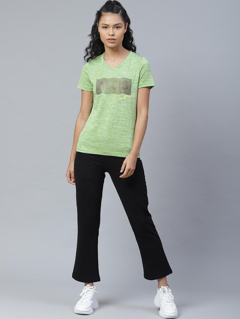 v neck melange tee - 17655783 - Standard Image - 3