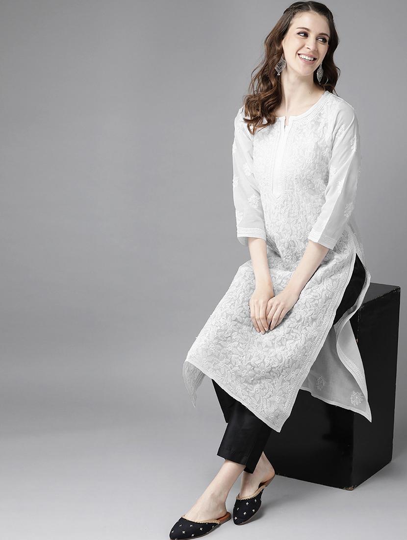women's straight kurta - 17655957 - Standard Image - 3