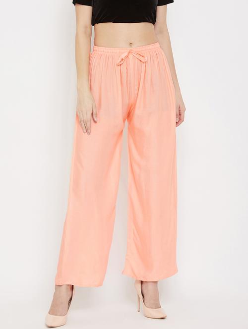 orange rayon palazzos - 17656934 -  Standard Image - 0