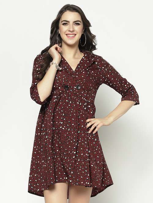 animal printed flared dress  - 17661245 -  Standard Image - 0