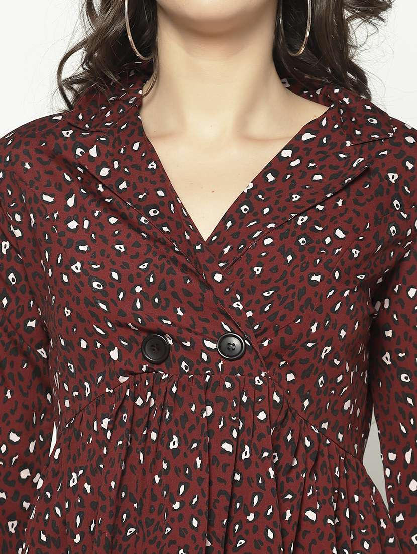 animal printed flared dress  - 17661245 -  Standard Image - 5