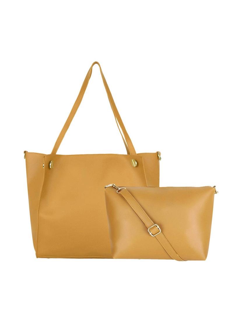 yellow leatherette (pu) handbag - 17662113 - Zoom Image - 0