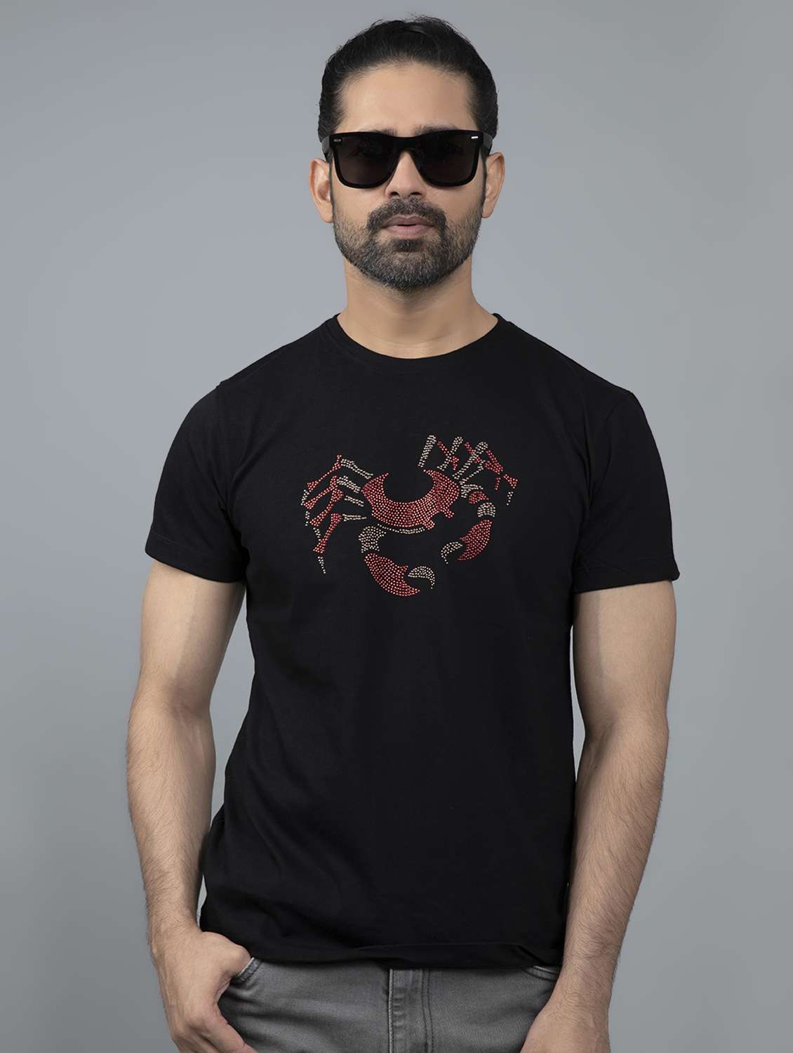 Black Printed T Shirt