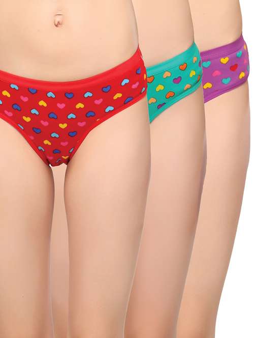 pack of 3 printed bikini panty  - 17662351 -  Standard Image - 0
