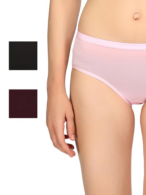 pack of 3 solid hipster panty  - 17662382 -  Standard Image - 0