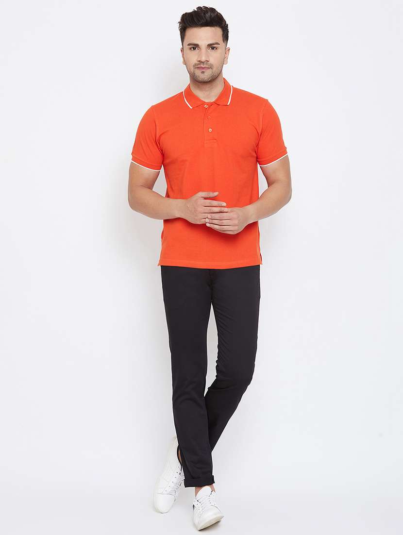 black solid chinos - 17663242 - Standard Image - 3