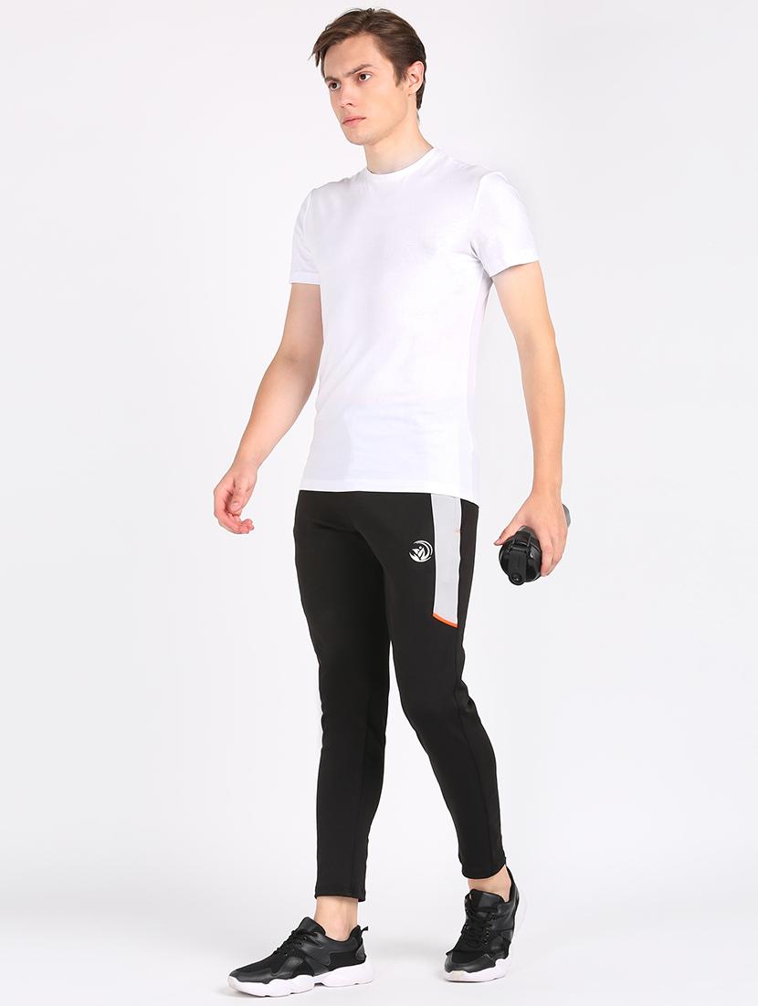 black side striped full length track pant - 17663962 - Standard Image - 3