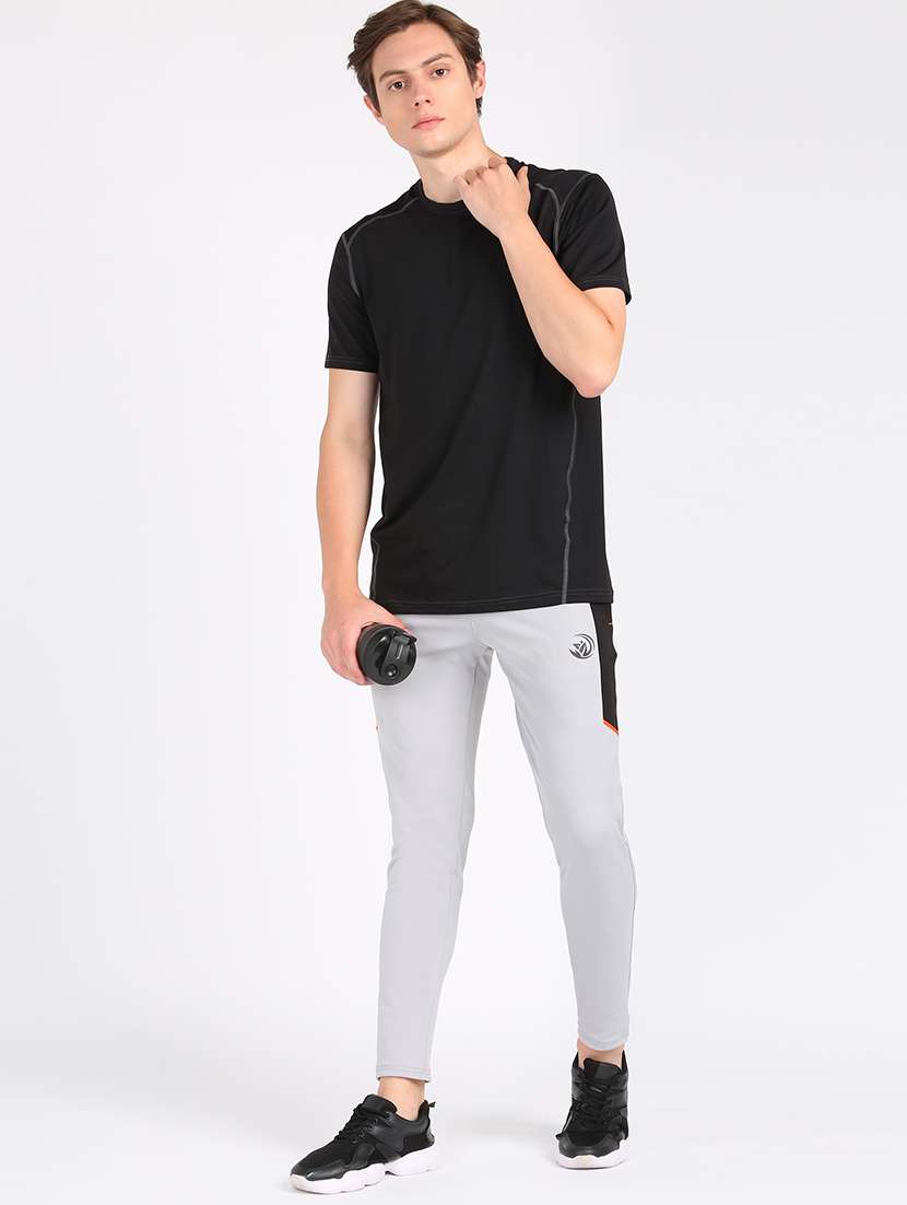 grey side striped full length track pant - 17663963 - Standard Image - 3