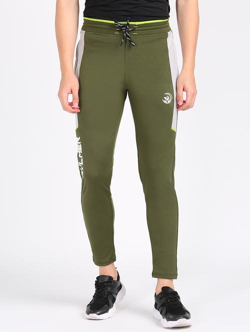 olive green side striped full length track pant - 17663964 - Standard Image - 0
