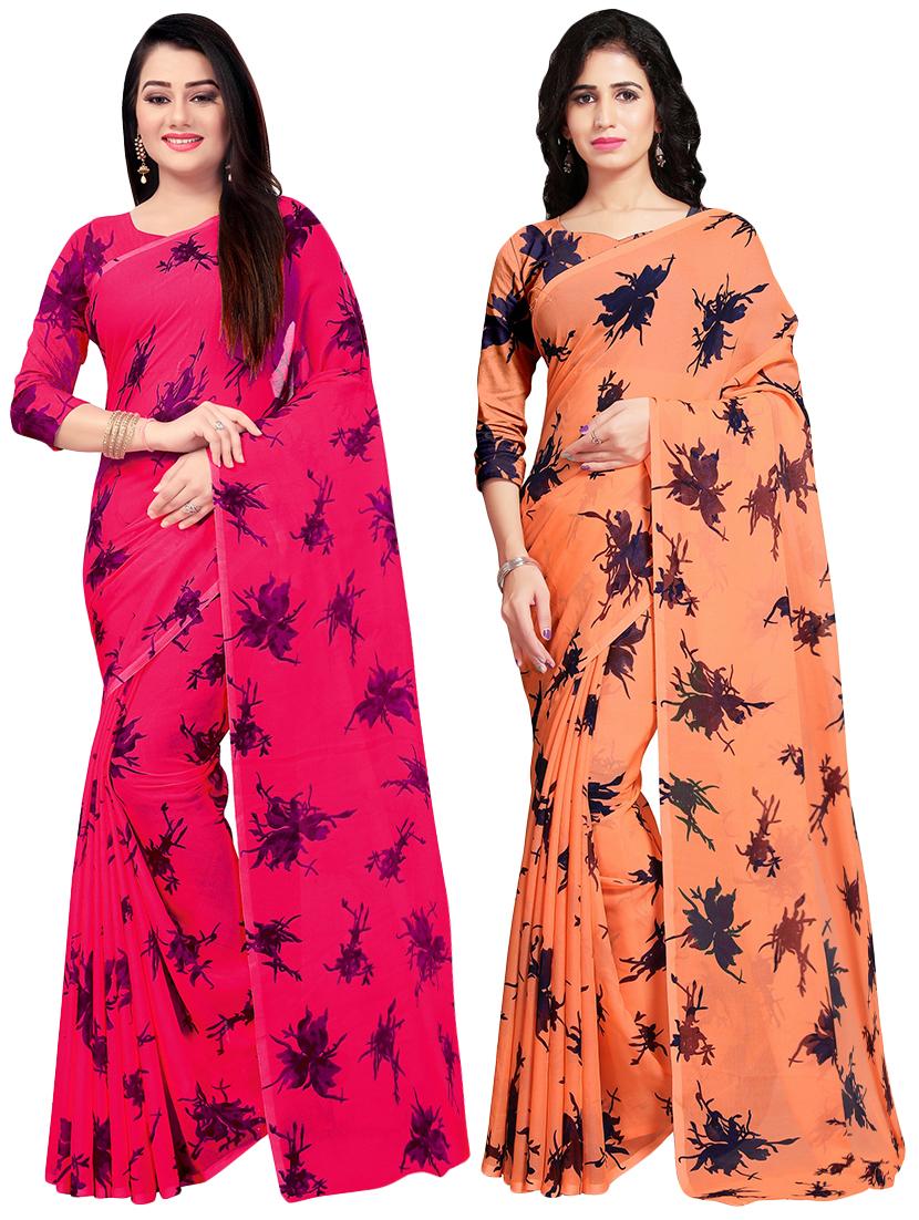 set of 2pcs combos saree - 17664459 - Zoom Image - 0