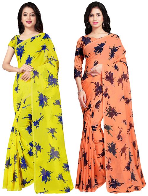 set of 2pcs combos saree - 17664465 - Standard Image - 0