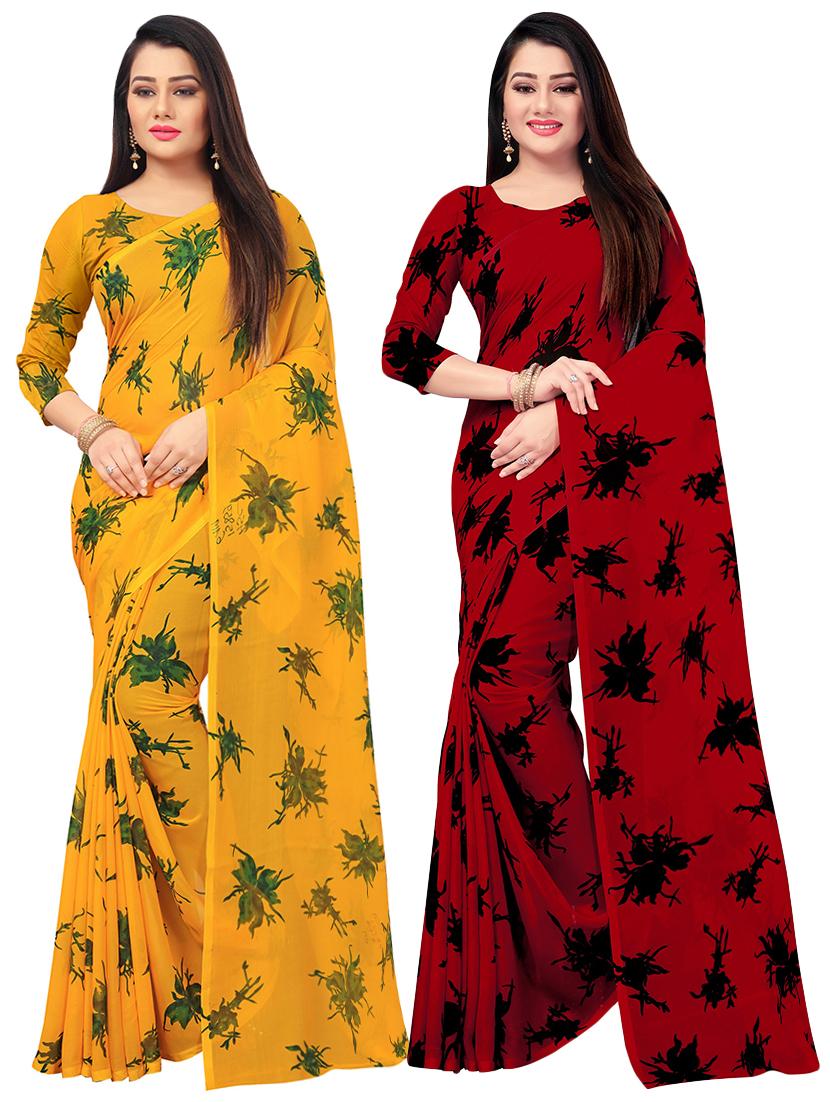 set of 2pcs combos saree - 17664473 - Zoom Image - 0
