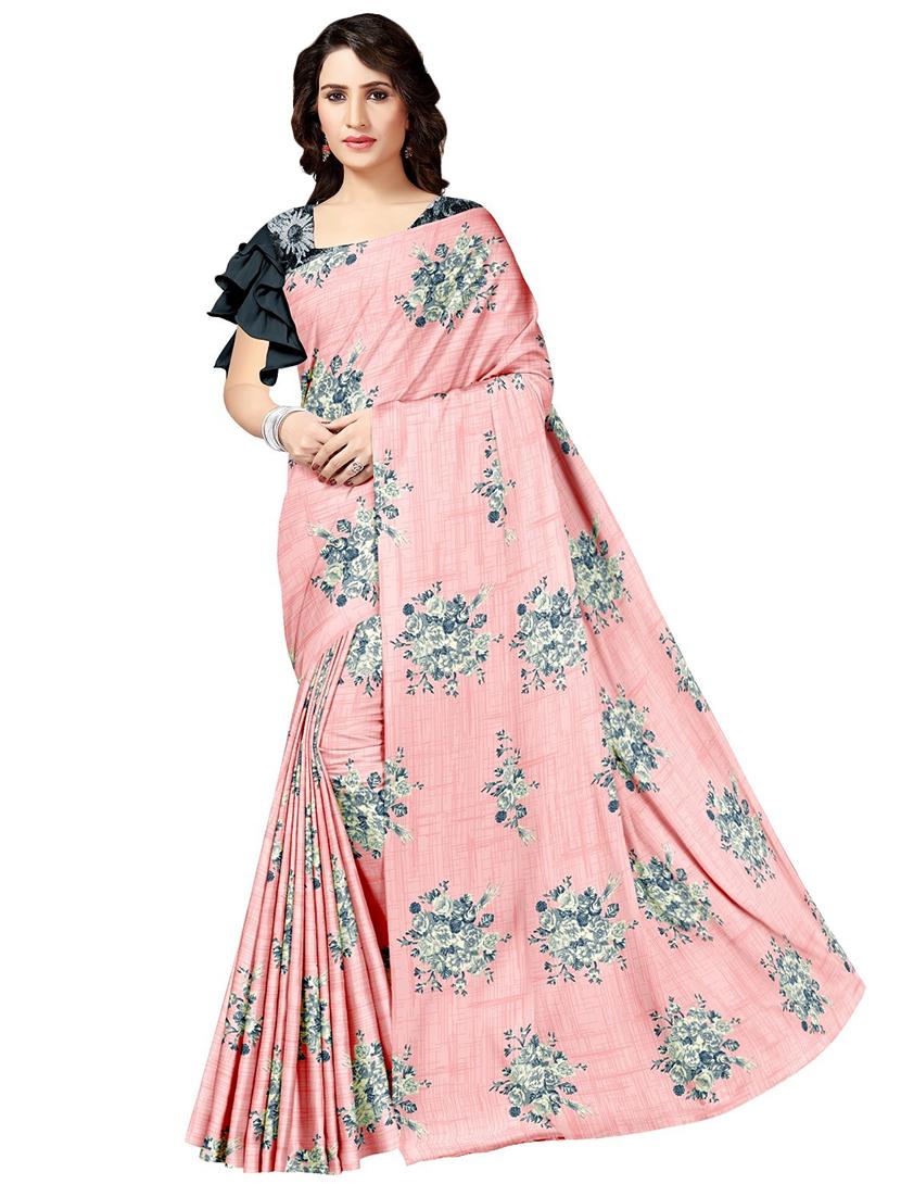 floral printed saree with blouse - 17664499 -  Zoom Image - 0