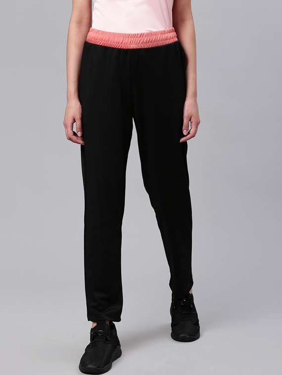 high rise solid track pants - 17664747 - Zoom Image - 0