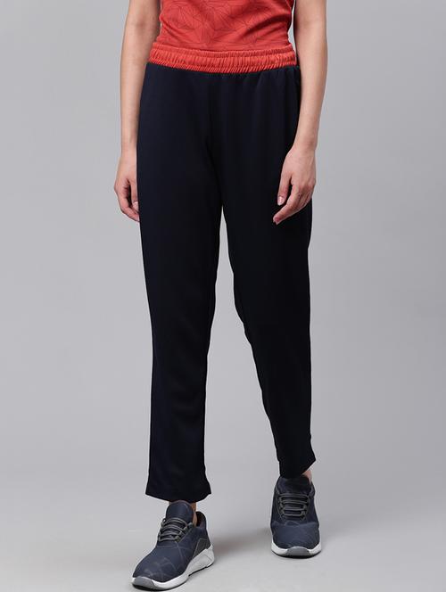 high rise solid track pants - 17664748 - Standard Image - 0