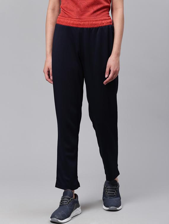 high rise solid track pants - 17664748 - Zoom Image - 0